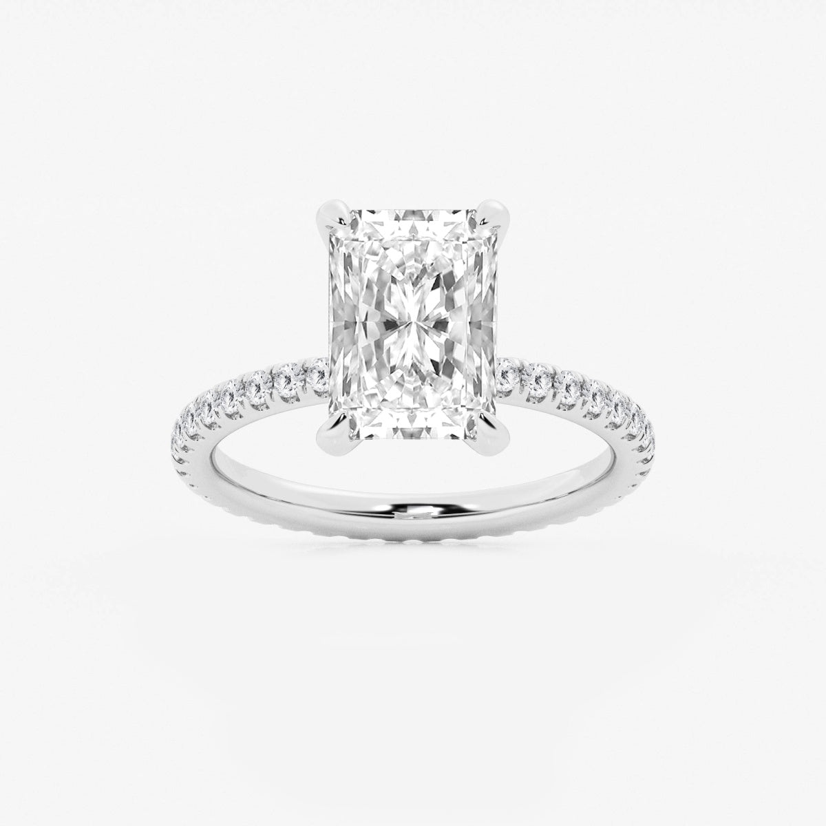 Evelyn - Eternity Side Stones Engagement Ring