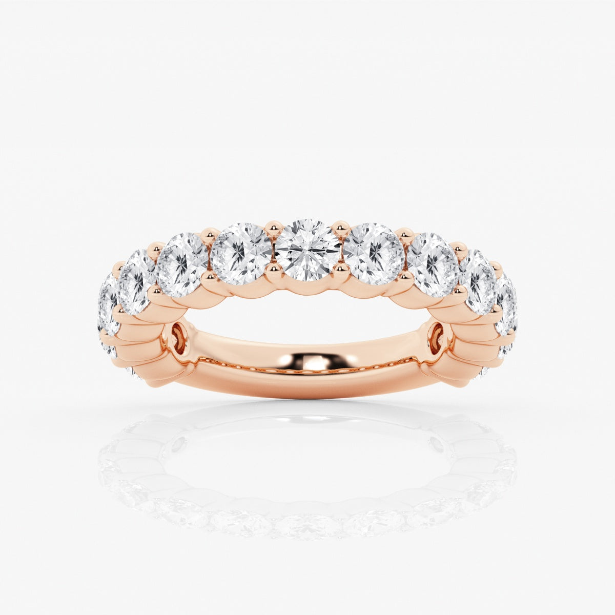 Lia - Shared Prong Eternity Wedding Ring