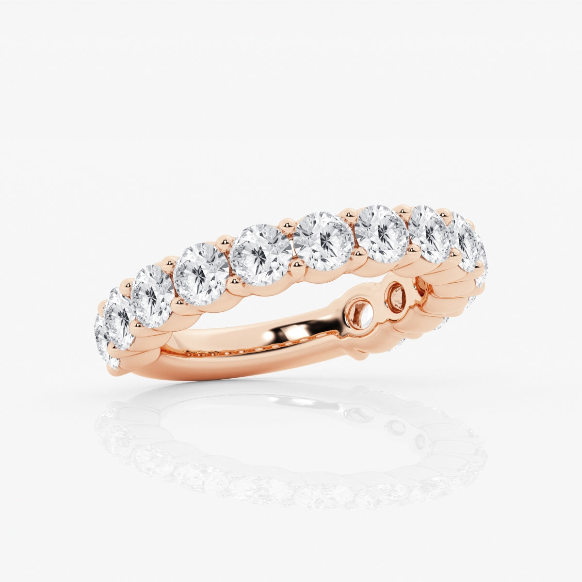 Lia - Shared Prong Eternity Wedding Ring
