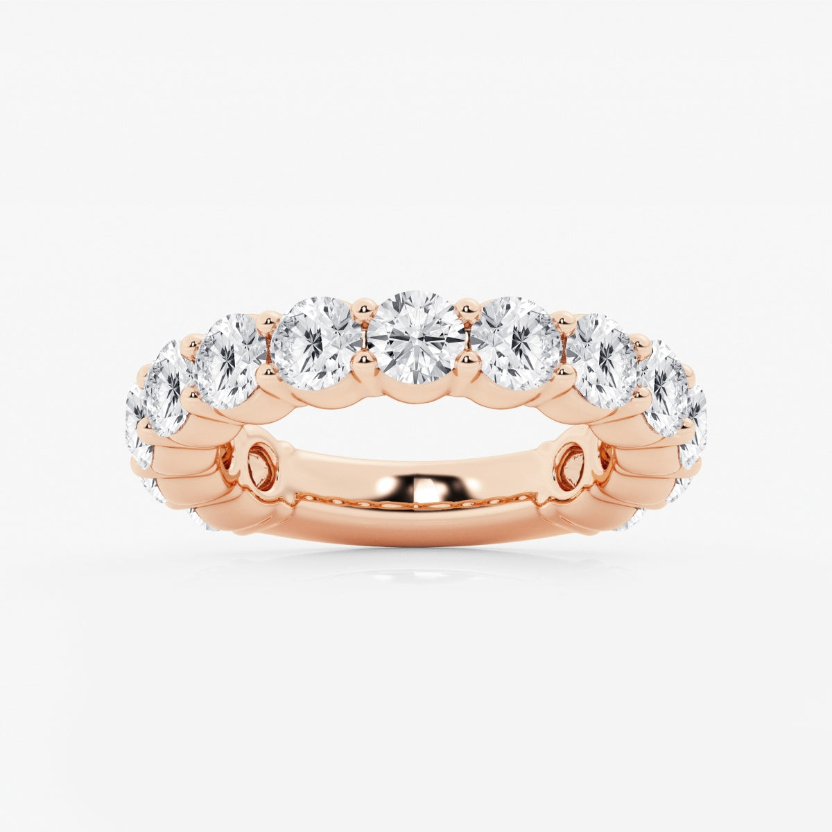 Lia - Shared Prong Eternity Wedding Ring