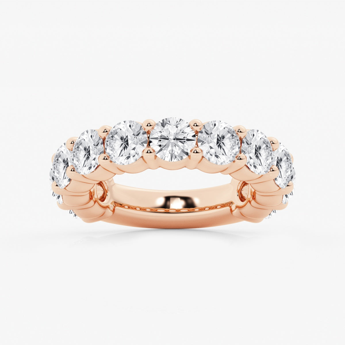 Lia - Shared Prong Eternity Wedding Ring