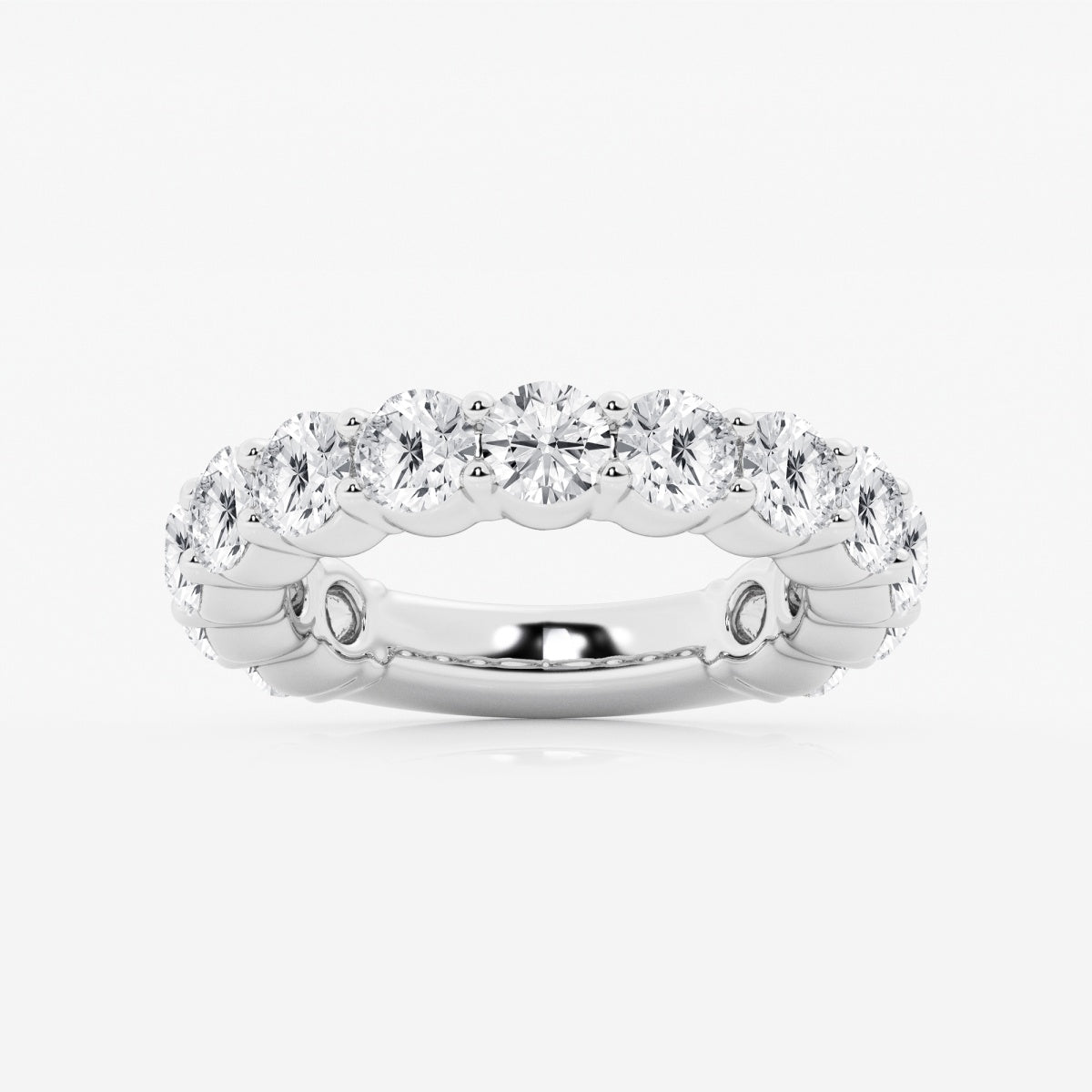 Lia - Shared Prong Eternity Wedding Ring