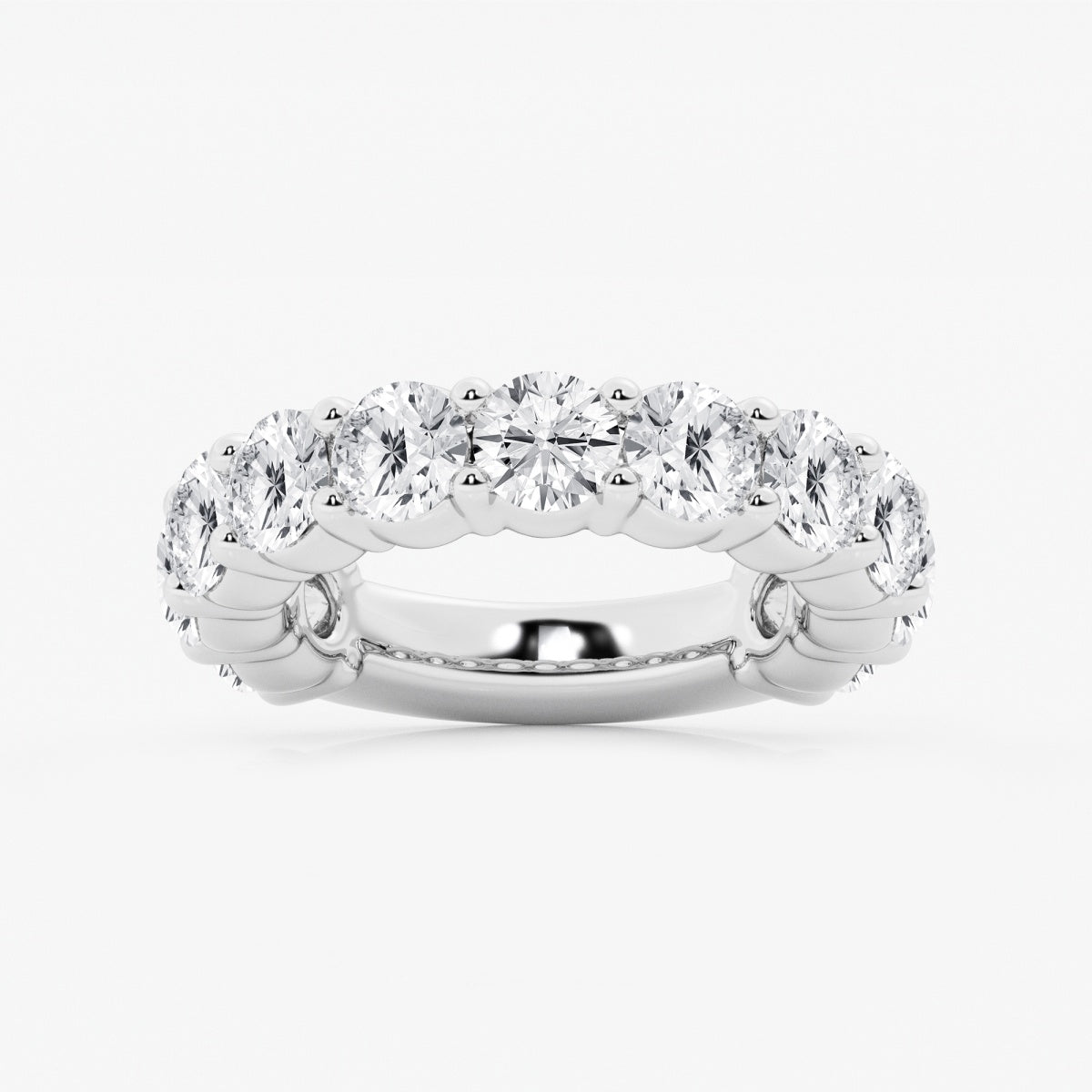 Lia - Shared Prong Eternity Wedding Ring