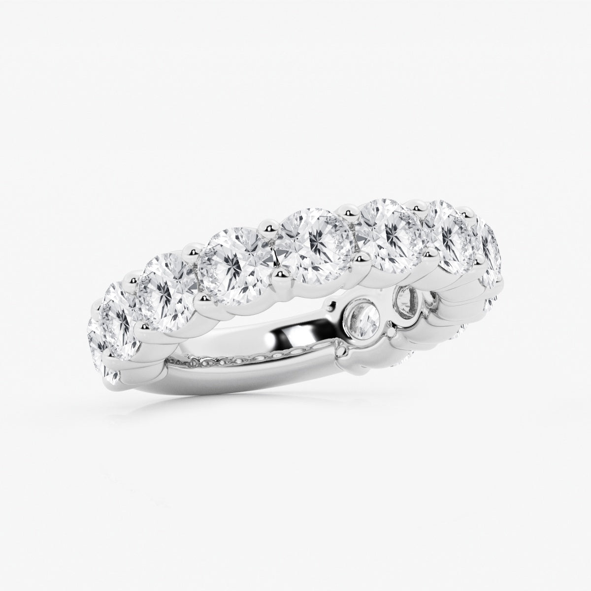Lia - Shared Prong Eternity Wedding Ring