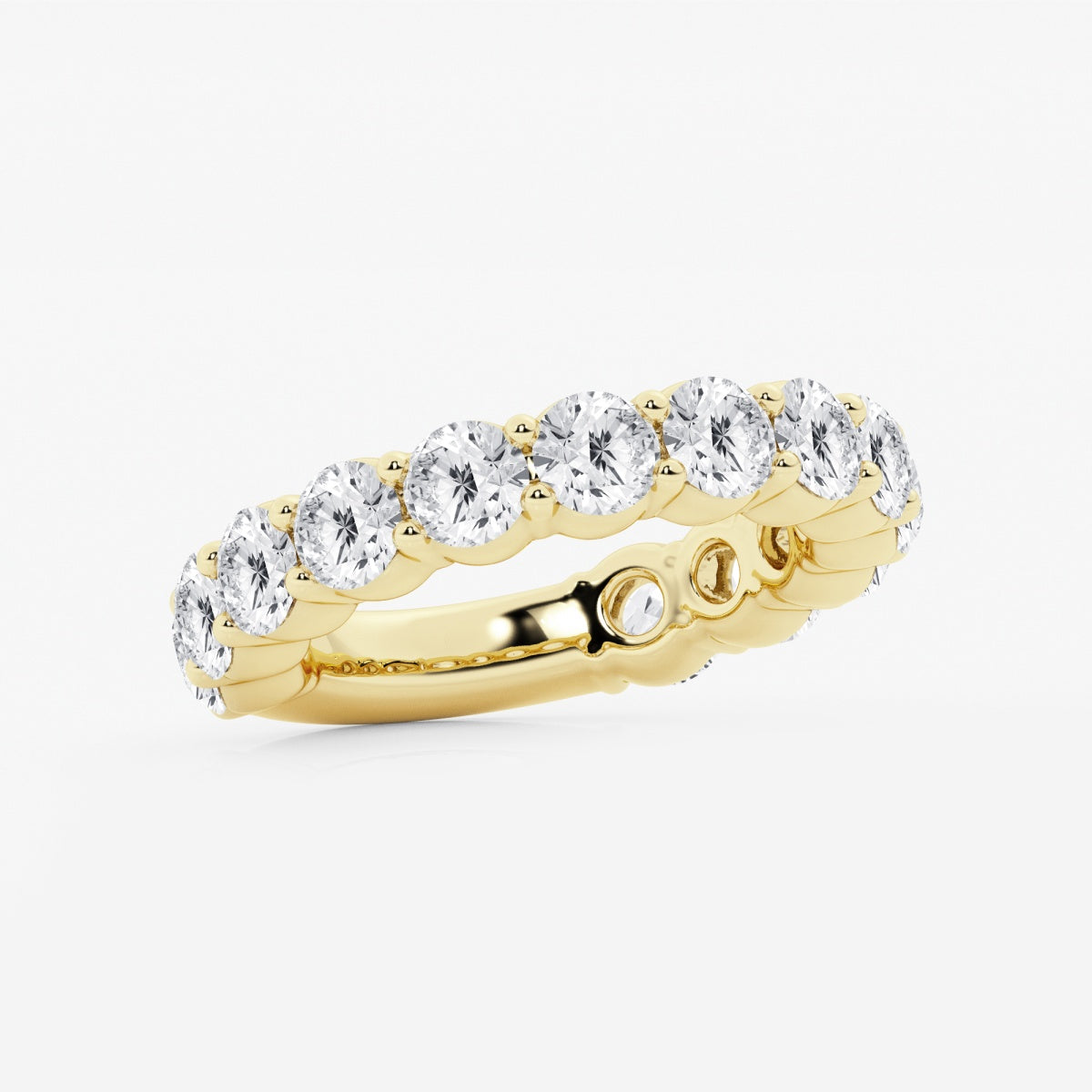 Lia - Shared Prong Eternity Wedding Ring