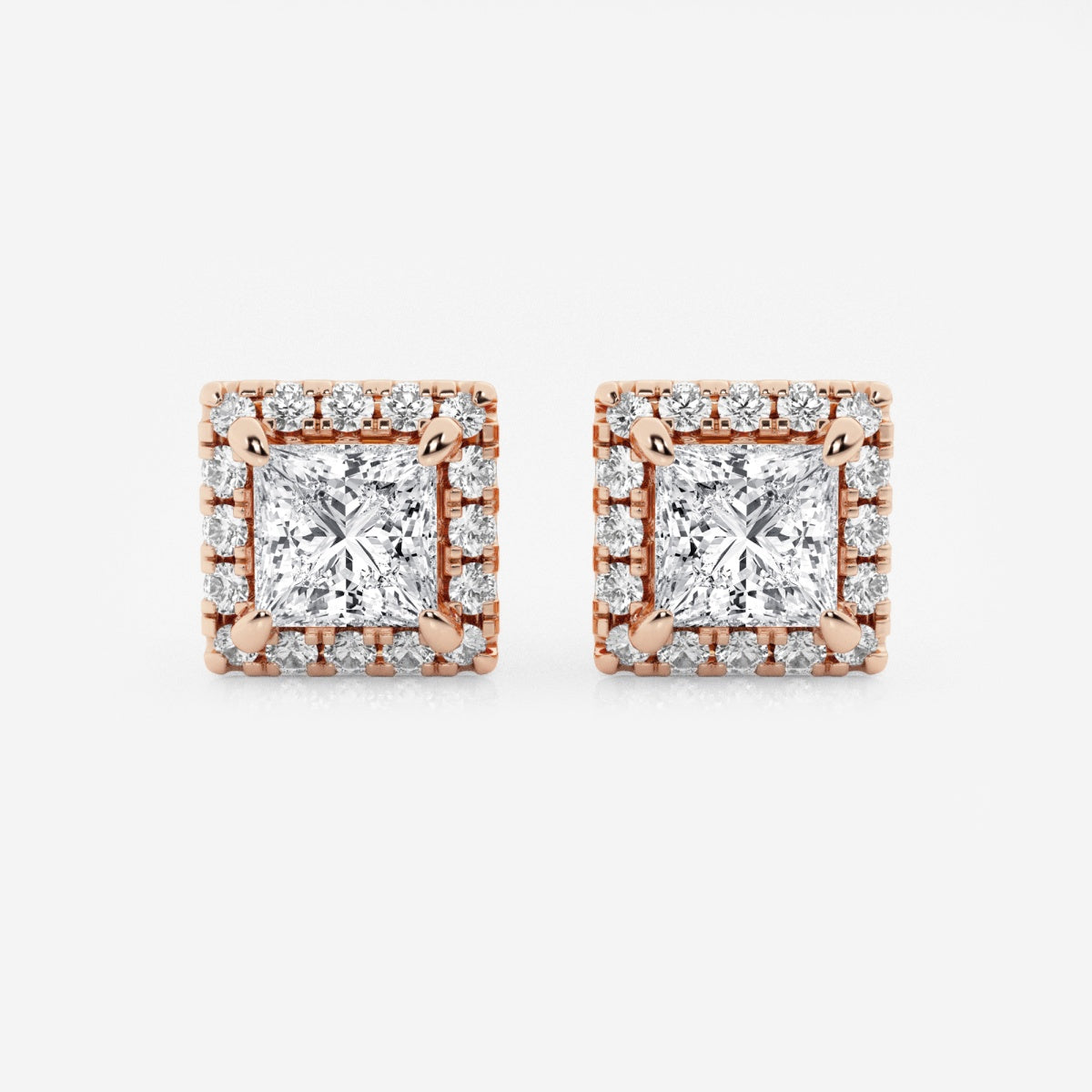 Haley - Radiant Halo Design Earrings