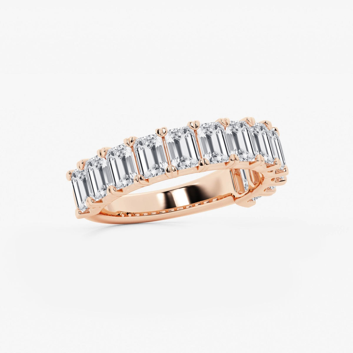 Khloe - Radiant Emerald Band Wedding Ring