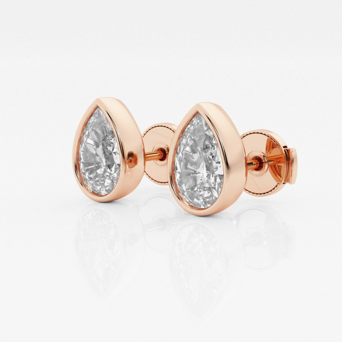Isabella - Modern Bezel Setting Earrings