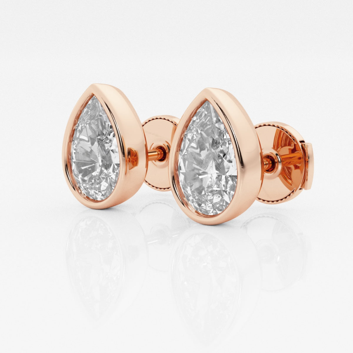 Isabella - Modern Bezel Setting Earrings