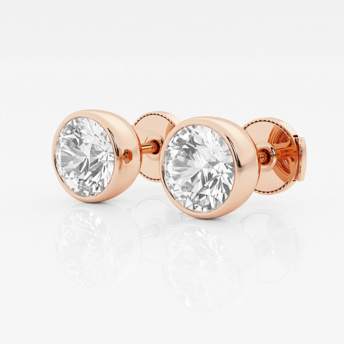 Isabella - Modern Bezel Setting Earrings