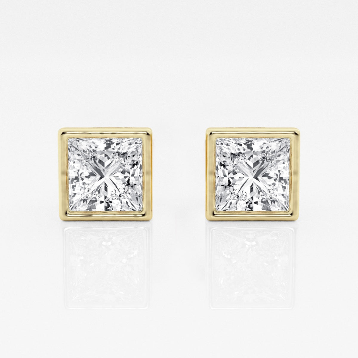 Isabella - Modern Bezel Setting Earrings