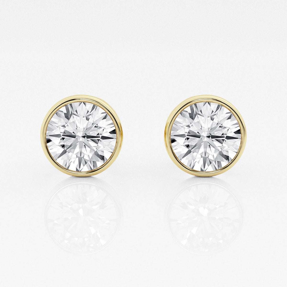 Isabella - Modern Bezel Setting Earrings