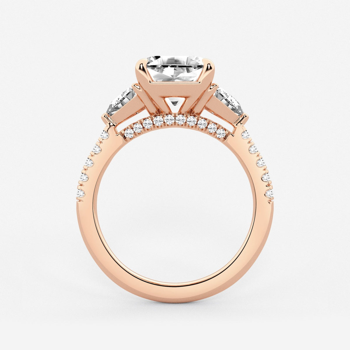 Isla - Three-Stone Bridal Set Engagement Ring