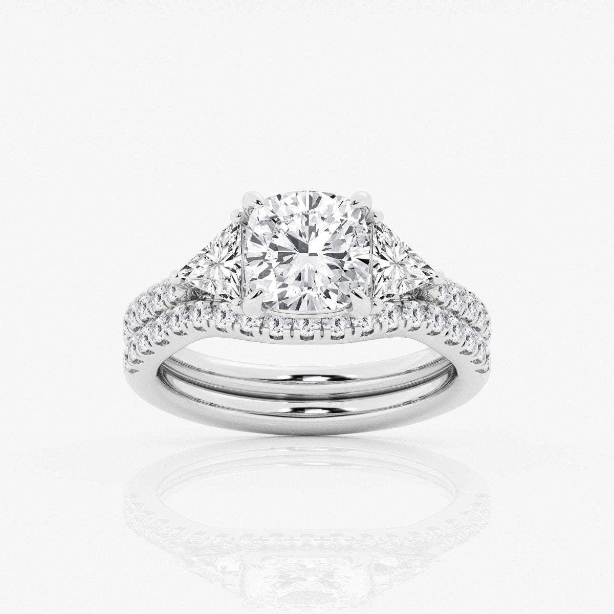 Isla - Three-Stone Bridal Set Engagement Ring