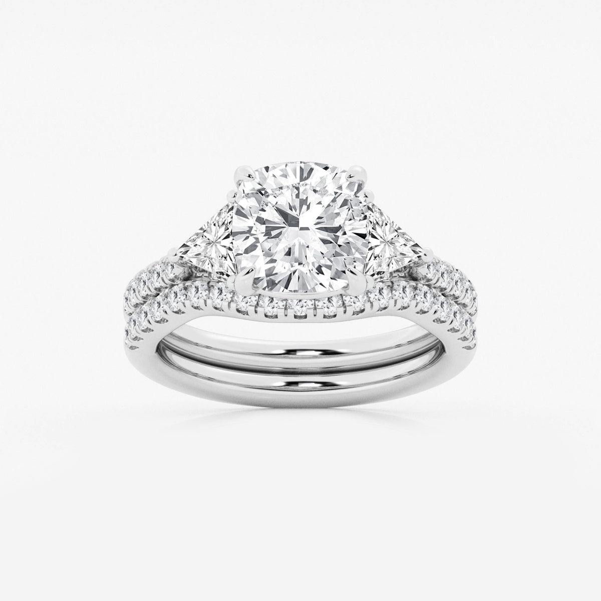 Isla - Three-Stone Bridal Set Engagement Ring