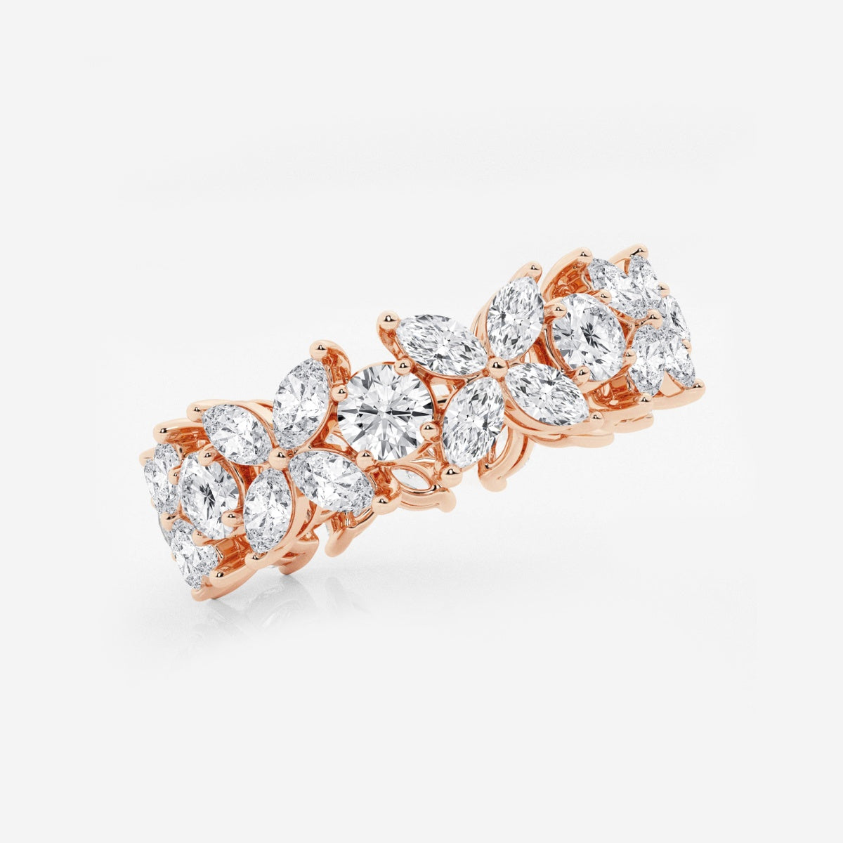 Diana - Floral-Inspired Eternity Wedding Ring