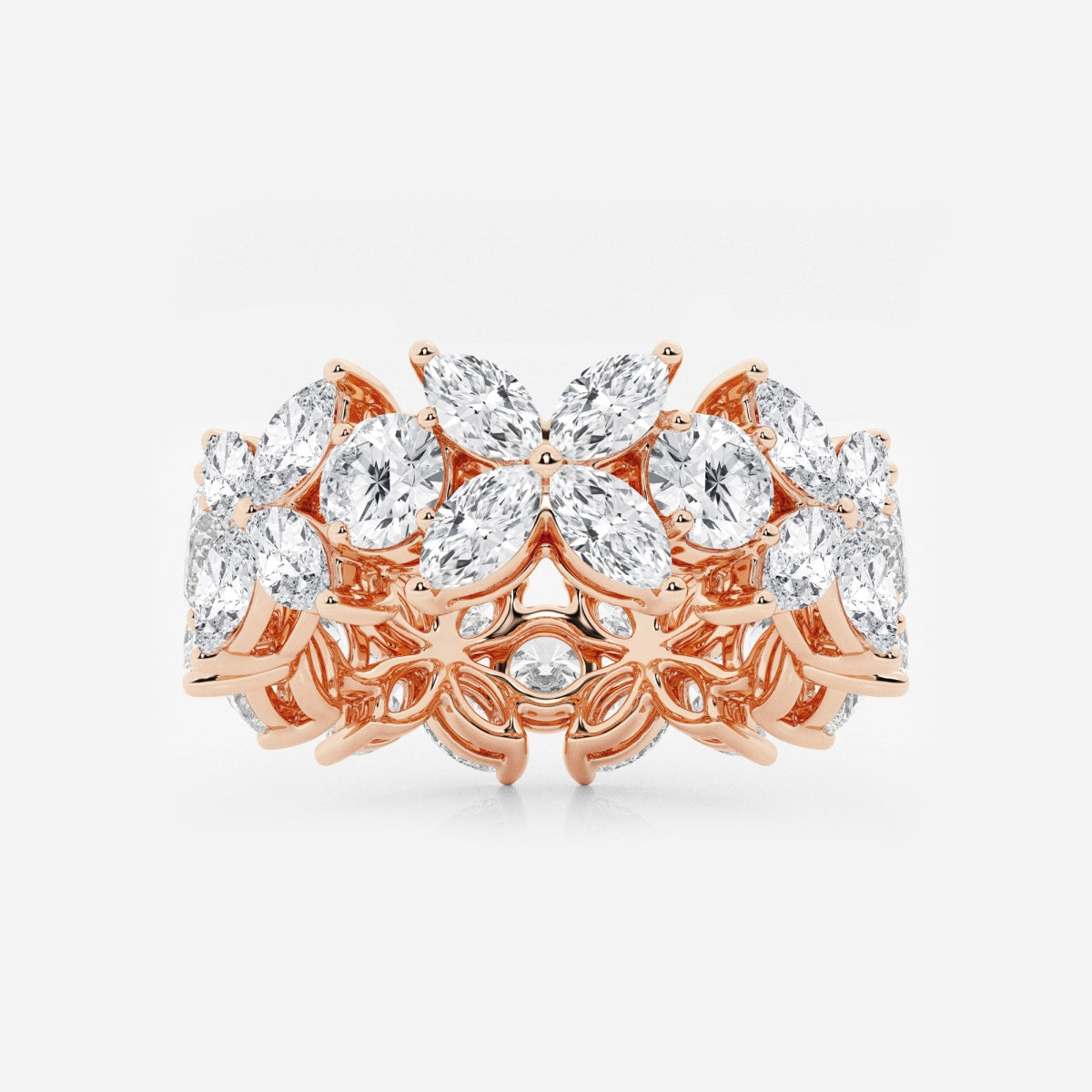 Diana - Floral-Inspired Eternity Wedding Ring