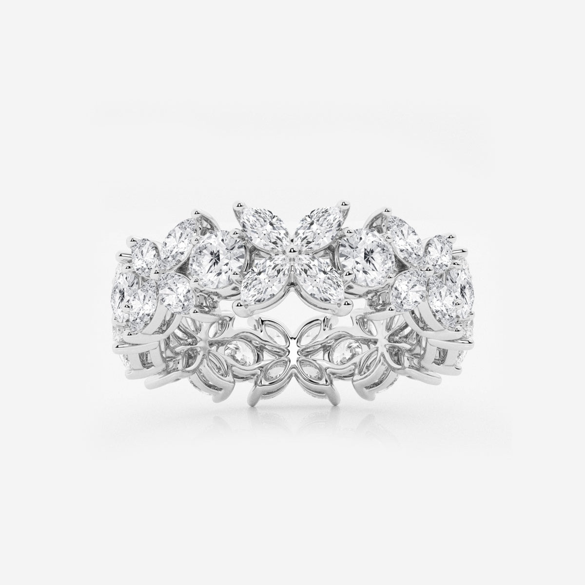 Diana - Floral-Inspired Eternity Wedding Ring