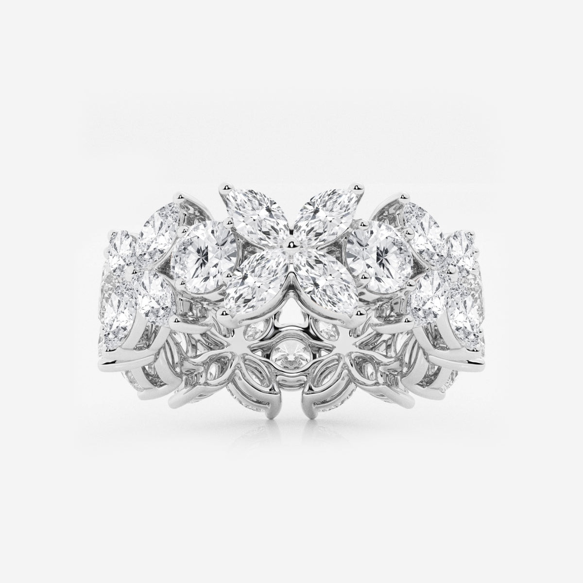 Diana - Floral-Inspired Eternity Wedding Ring