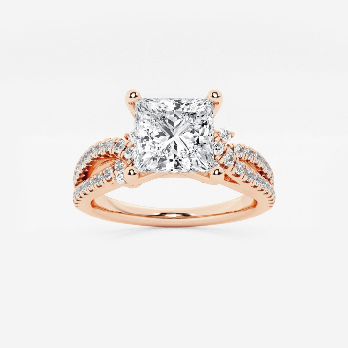 Luna - Bow-Inspired Side Stones Engagement Ring