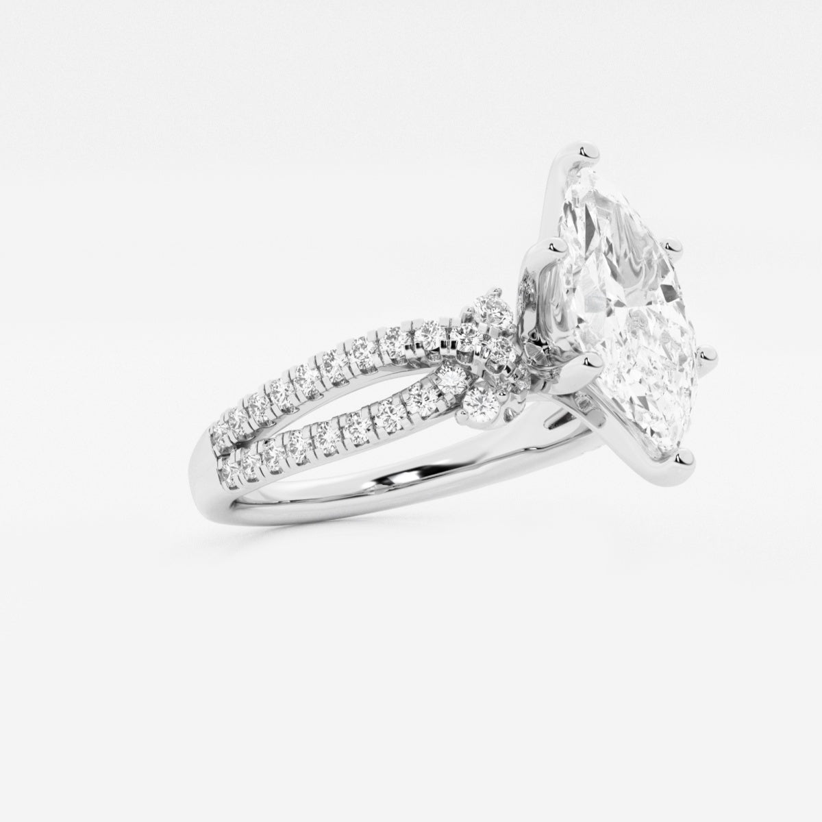 Luna - Bow-Inspired Side Stones Engagement Ring