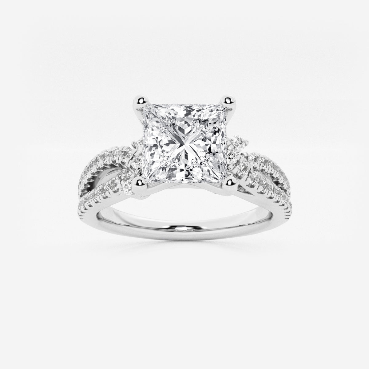 Luna - Bow-Inspired Side Stones Engagement Ring