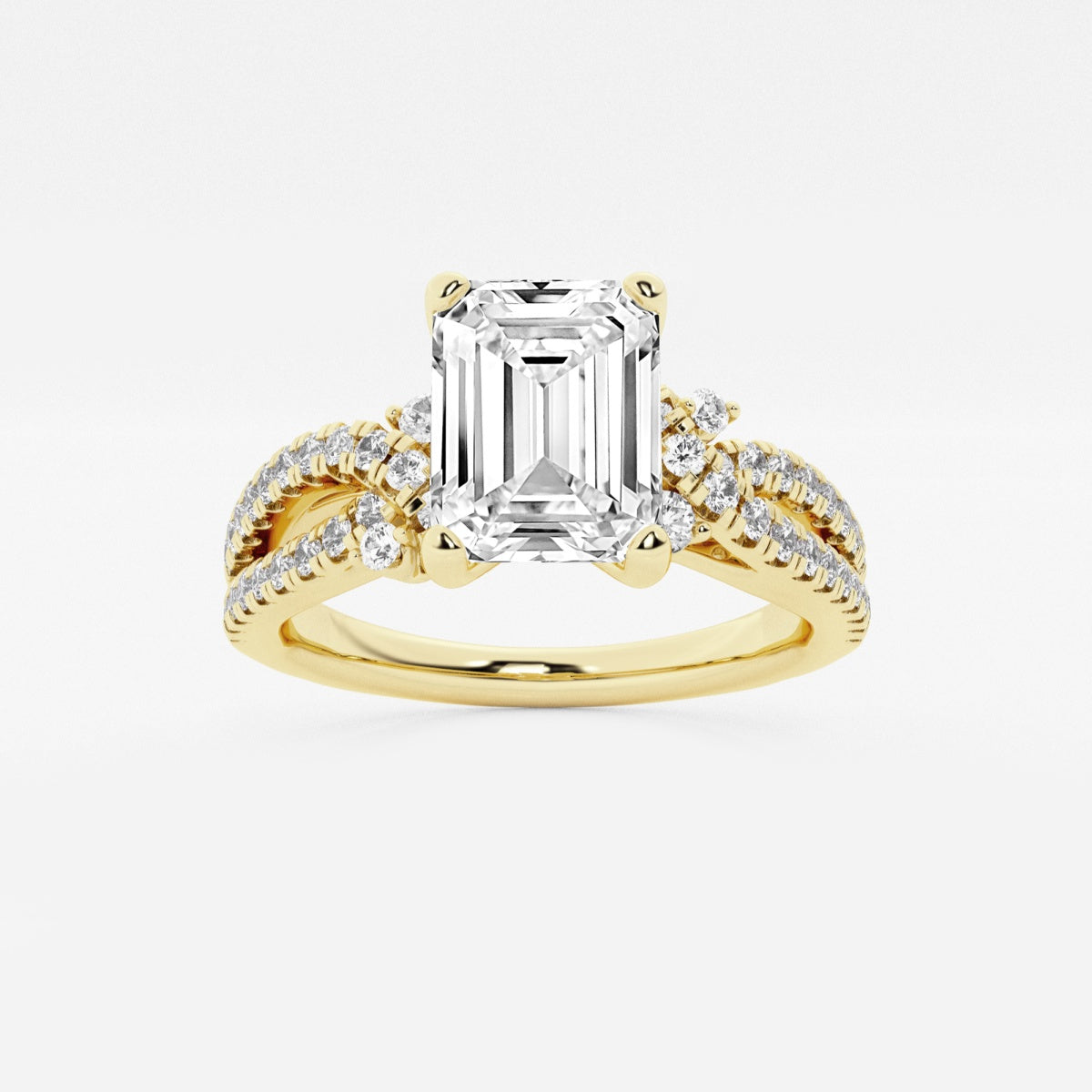 Luna - Bow-Inspired Side Stones Engagement Ring