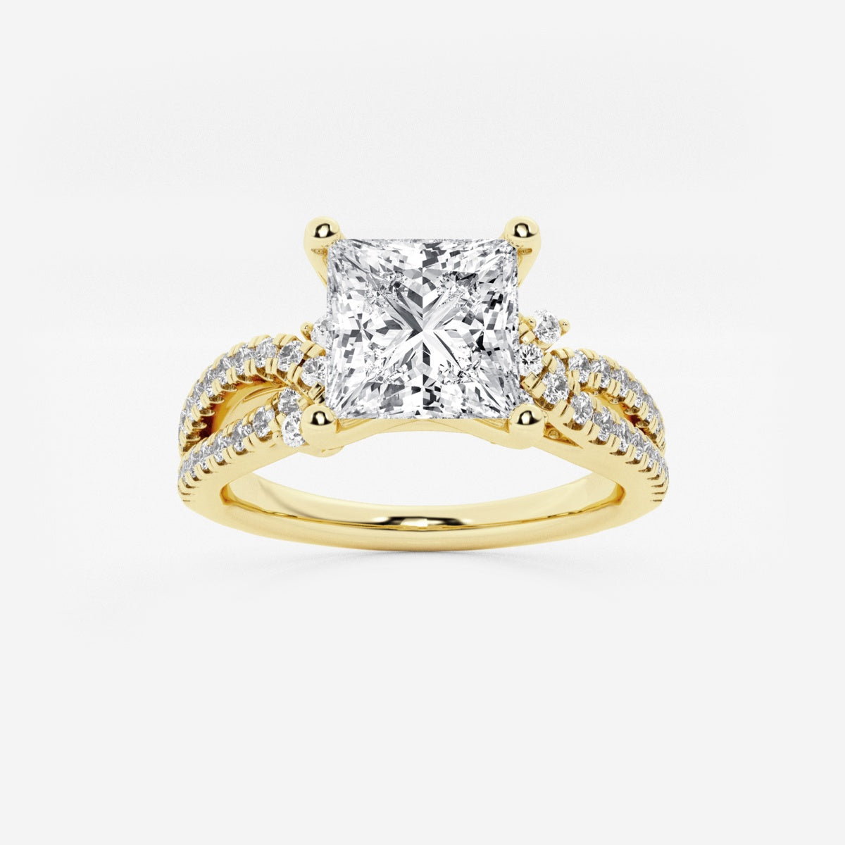 Luna - Bow-Inspired Side Stones Engagement Ring