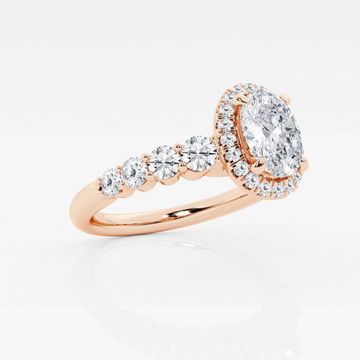 Madeline - Graduated Halo Design Engagement Ring