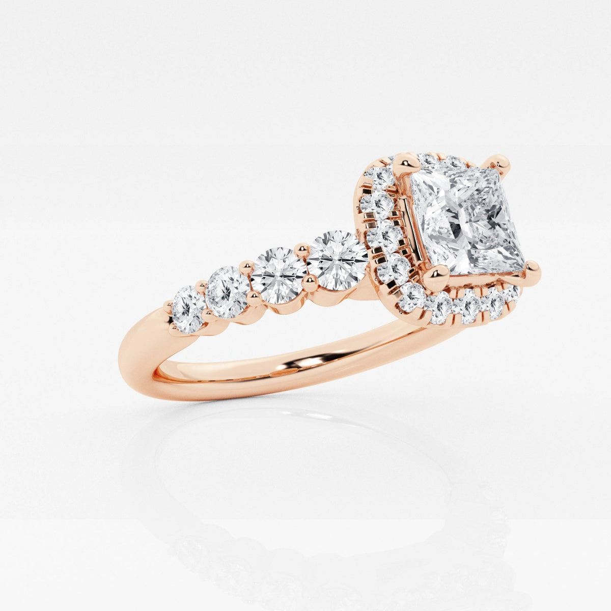 Madeline - Graduated Halo Design Engagement Ring
