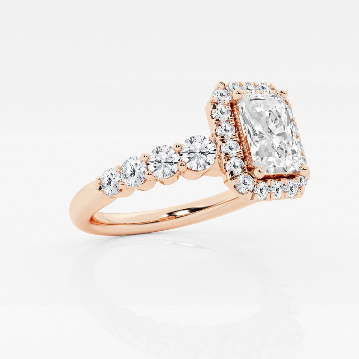 Madeline - Graduated Halo Design Engagement Ring