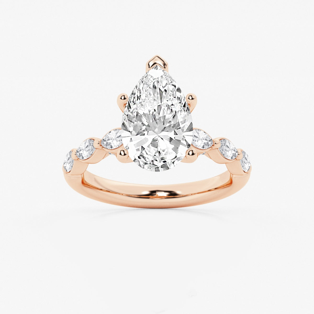 Mila - Floating Side Stones Engagement Ring