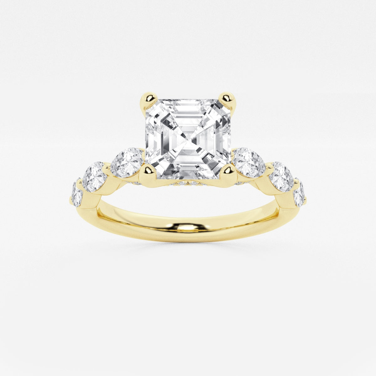 Mila - Floating Side Stones Engagement Ring