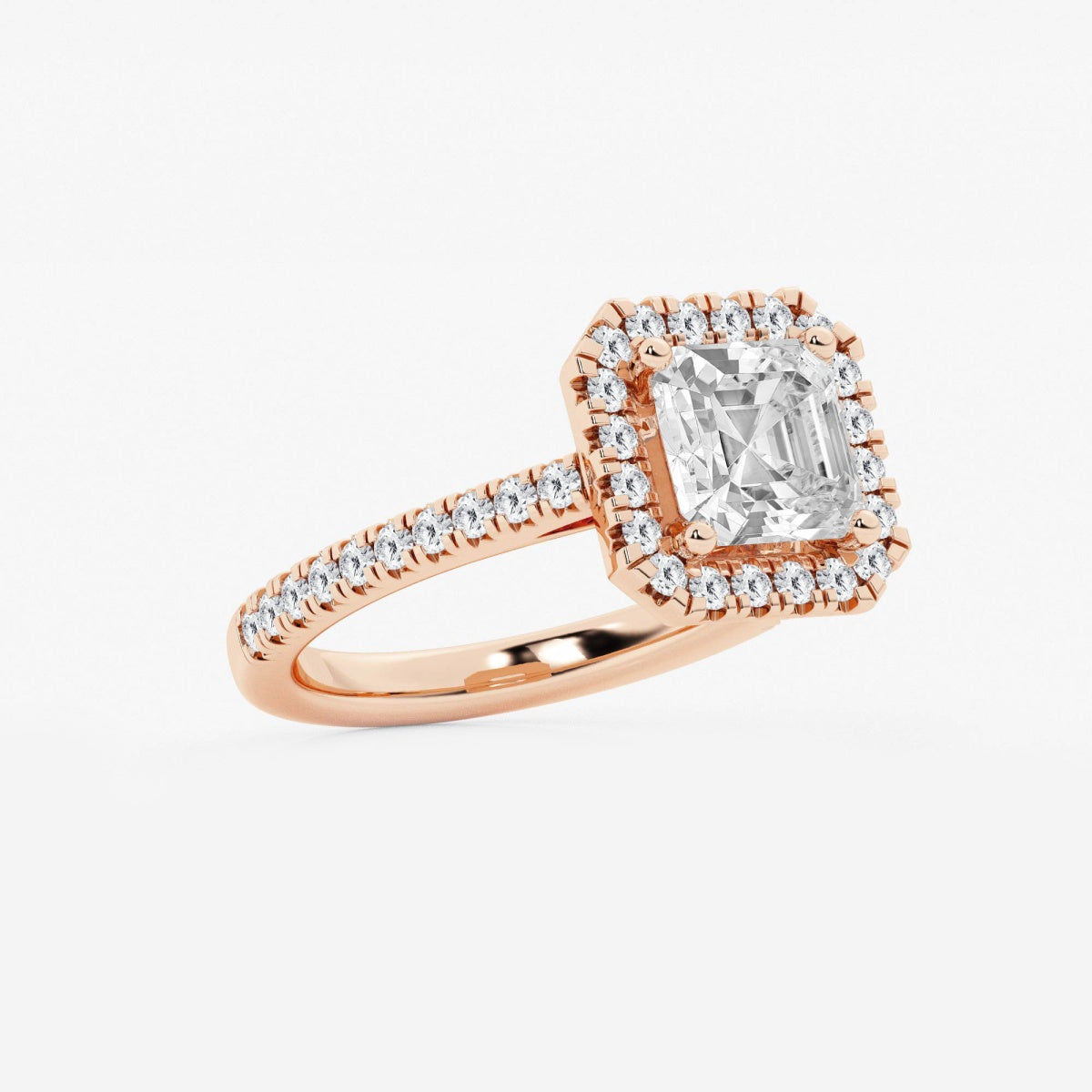 Savannah - French Pave Halo Engagement Ring