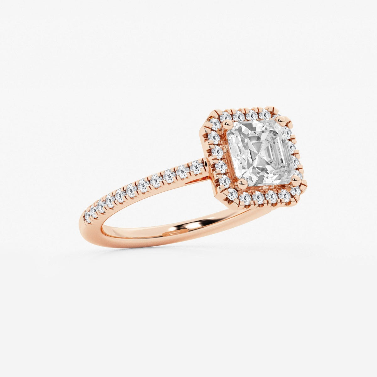 Savannah - French Pave Halo Engagement Ring