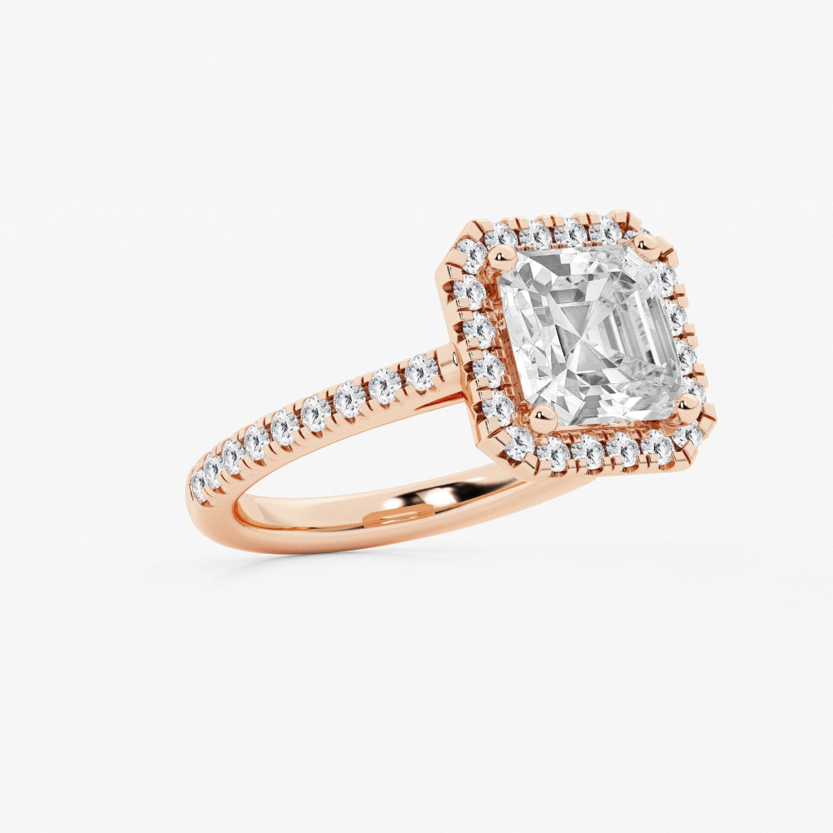 Savannah - French Pave Halo Engagement Ring