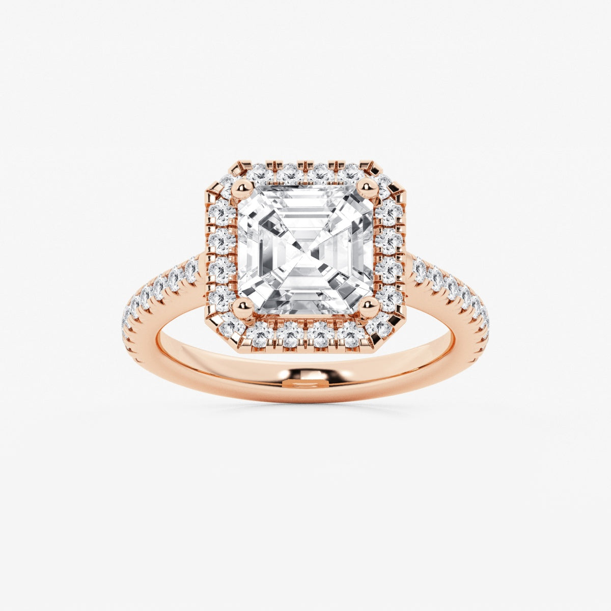 Savannah - French Pave Halo Engagement Ring