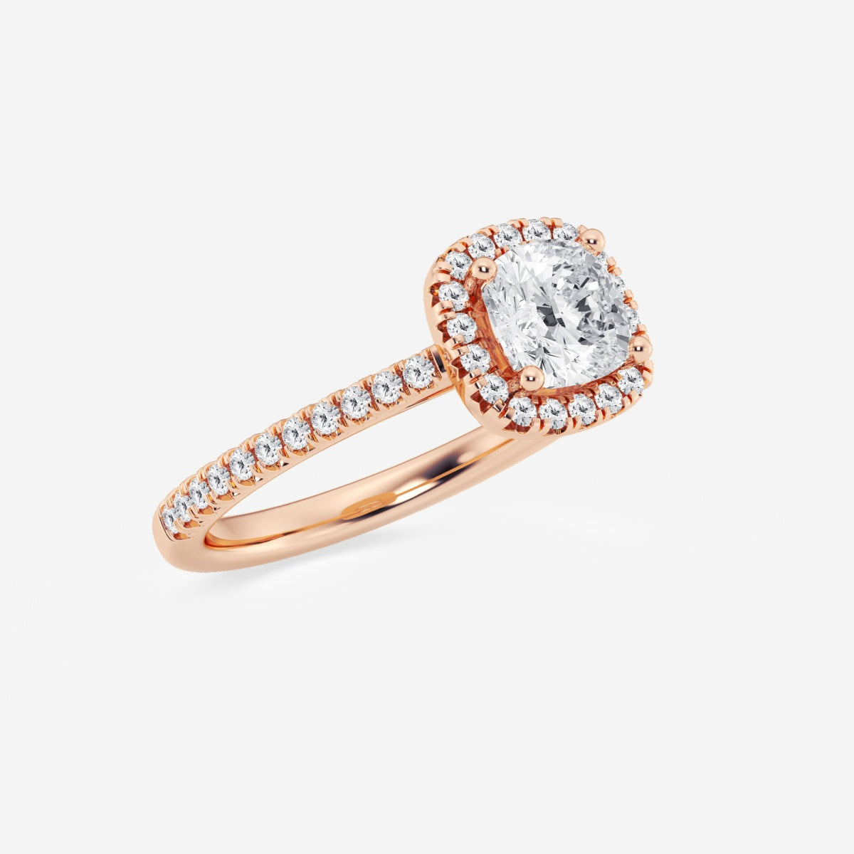 Savannah - French Pave Halo Engagement Ring