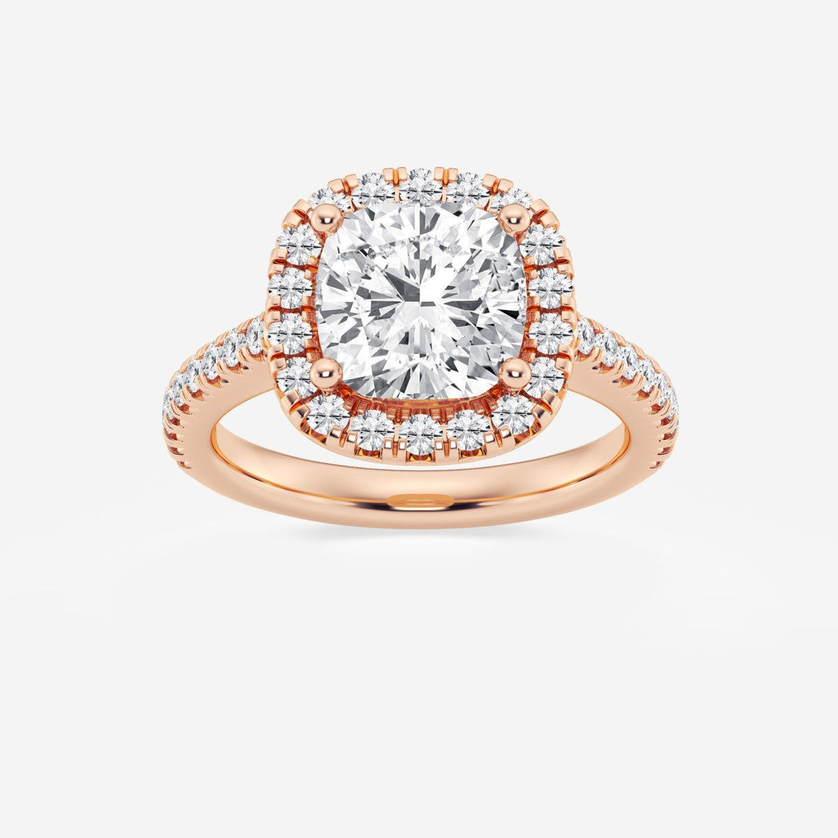Savannah - French Pave Halo Engagement Ring