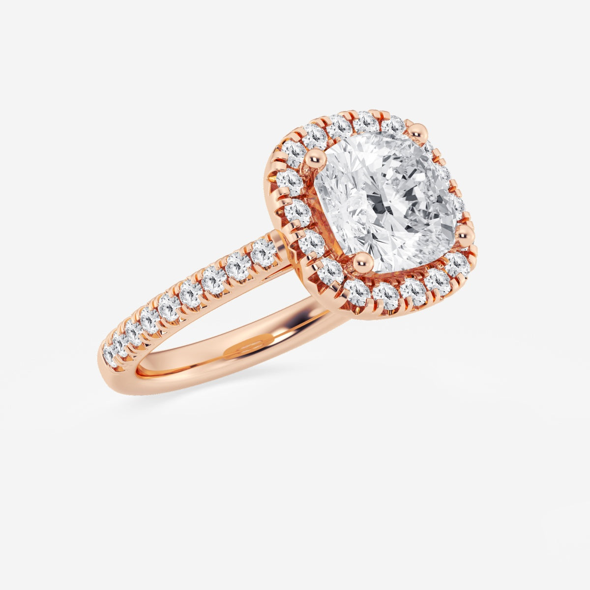 Savannah - French Pave Halo Engagement Ring
