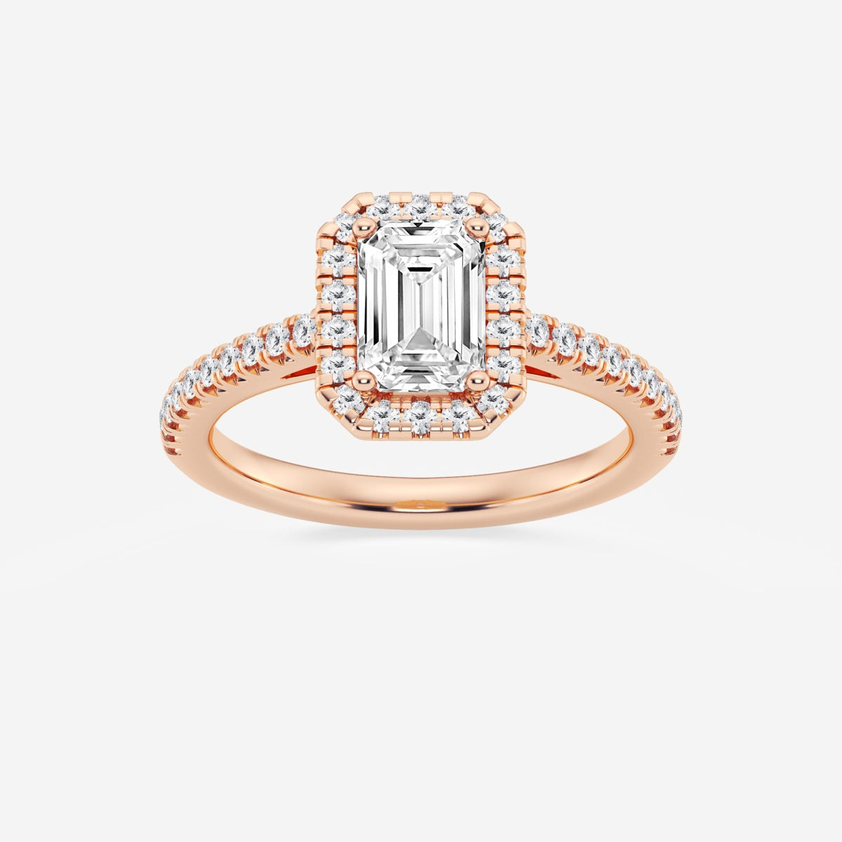 Savannah - French Pave Halo Engagement Ring