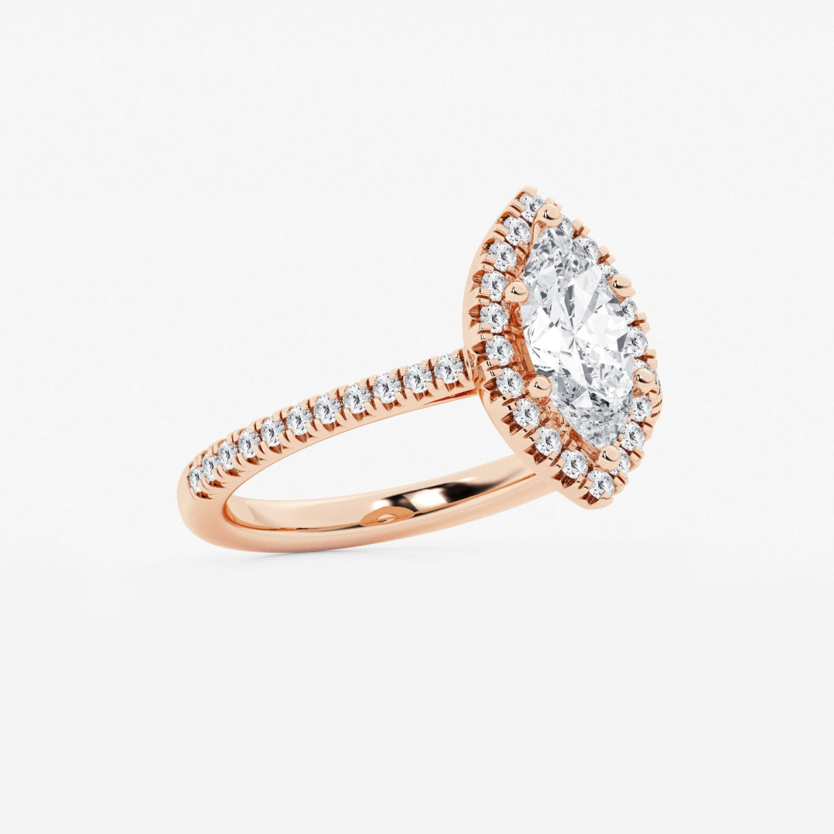 Savannah - French Pave Halo Engagement Ring