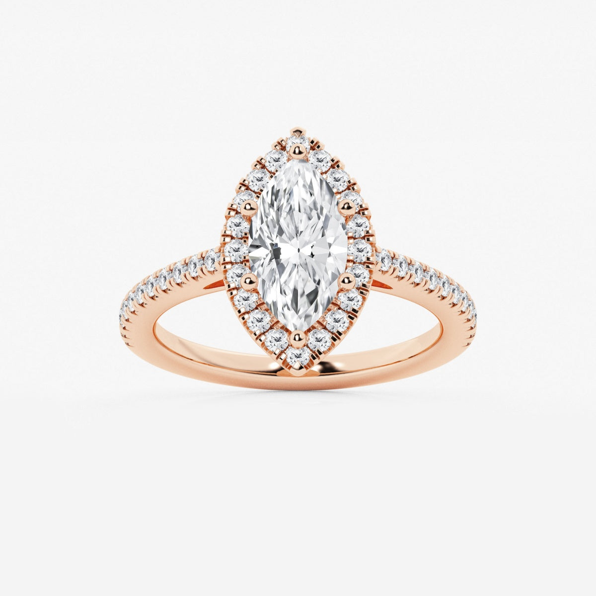 Savannah - French Pave Halo Engagement Ring