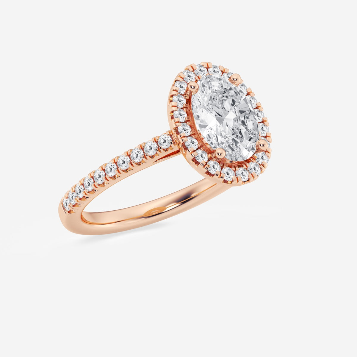 Savannah - French Pave Halo Engagement Ring