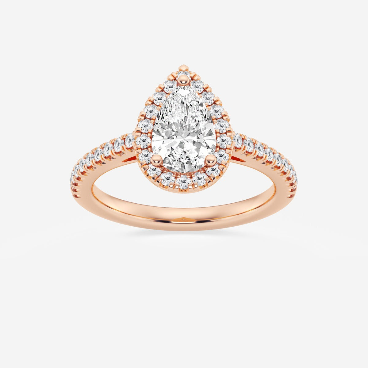 Savannah - French Pave Halo Engagement Ring