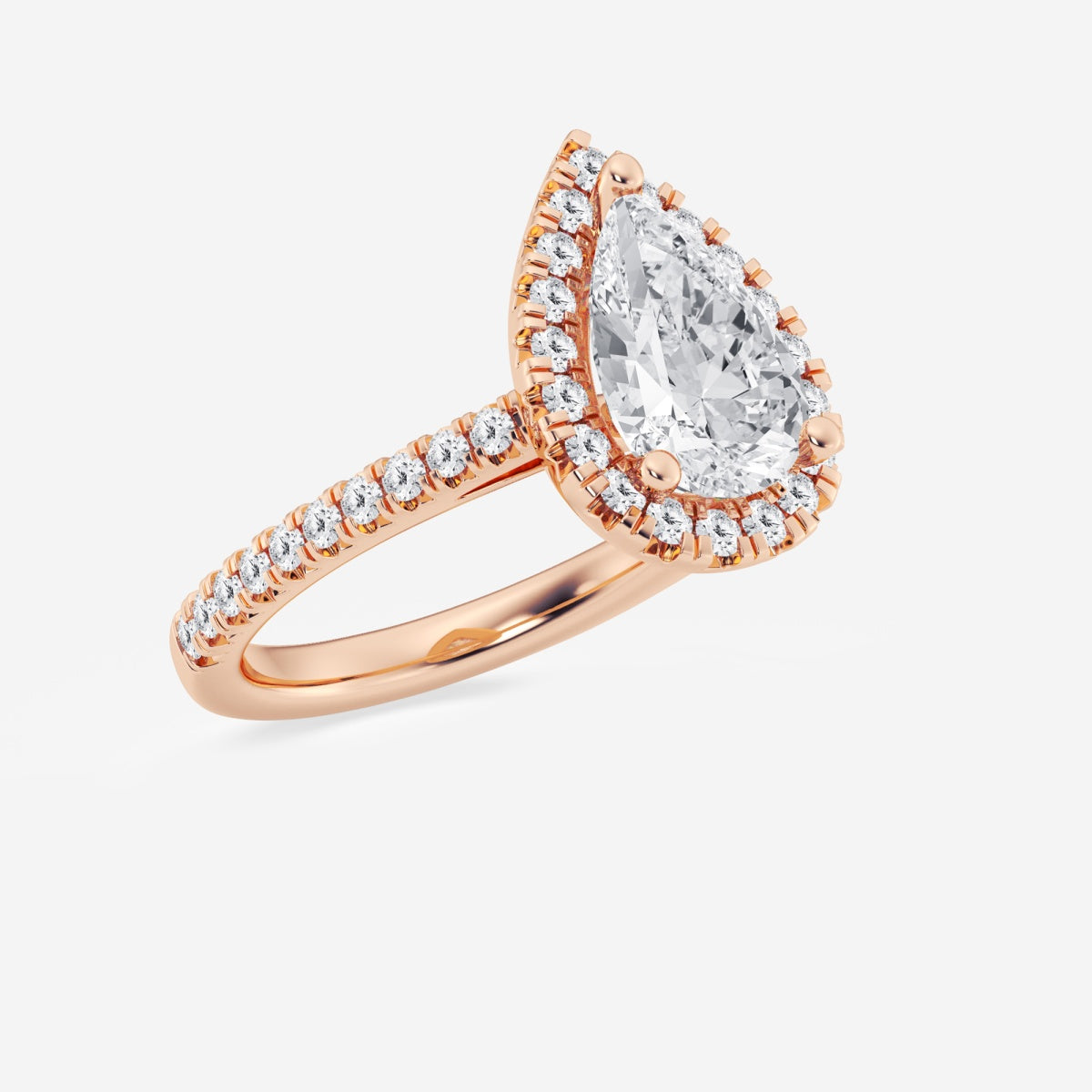 Savannah - French Pave Halo Engagement Ring