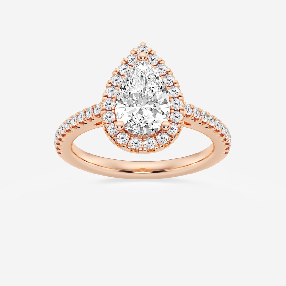 Savannah - French Pave Halo Engagement Ring