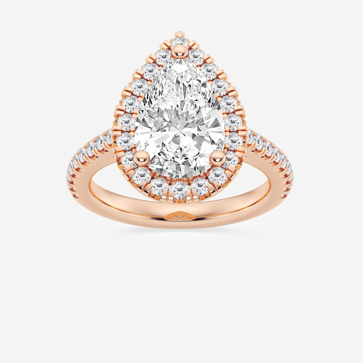 Savannah - French Pave Halo Engagement Ring