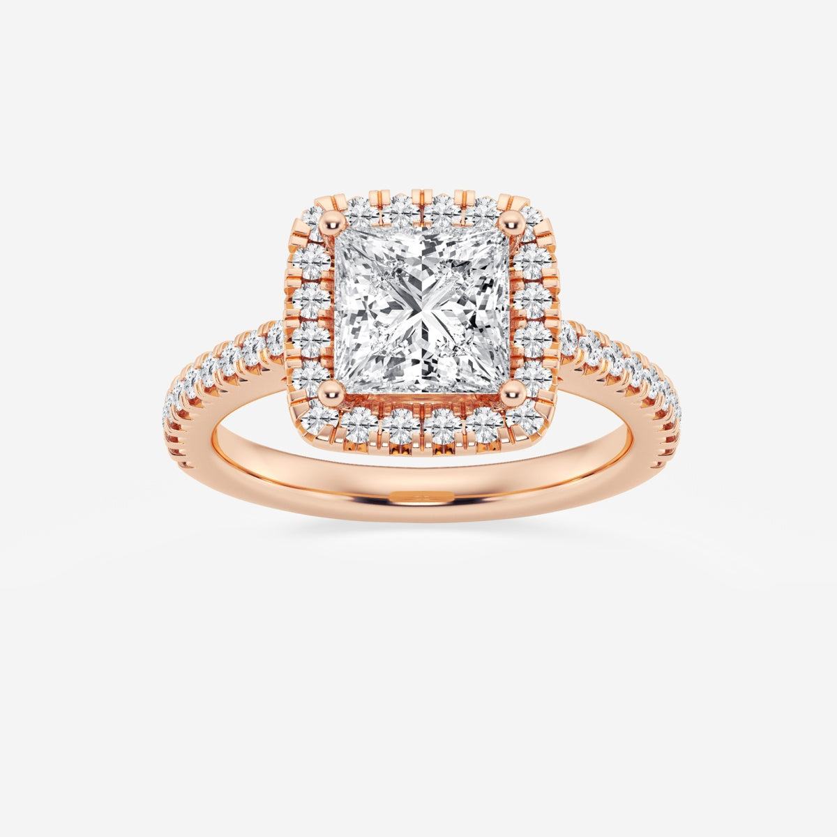 Savannah - French Pave Halo Engagement Ring