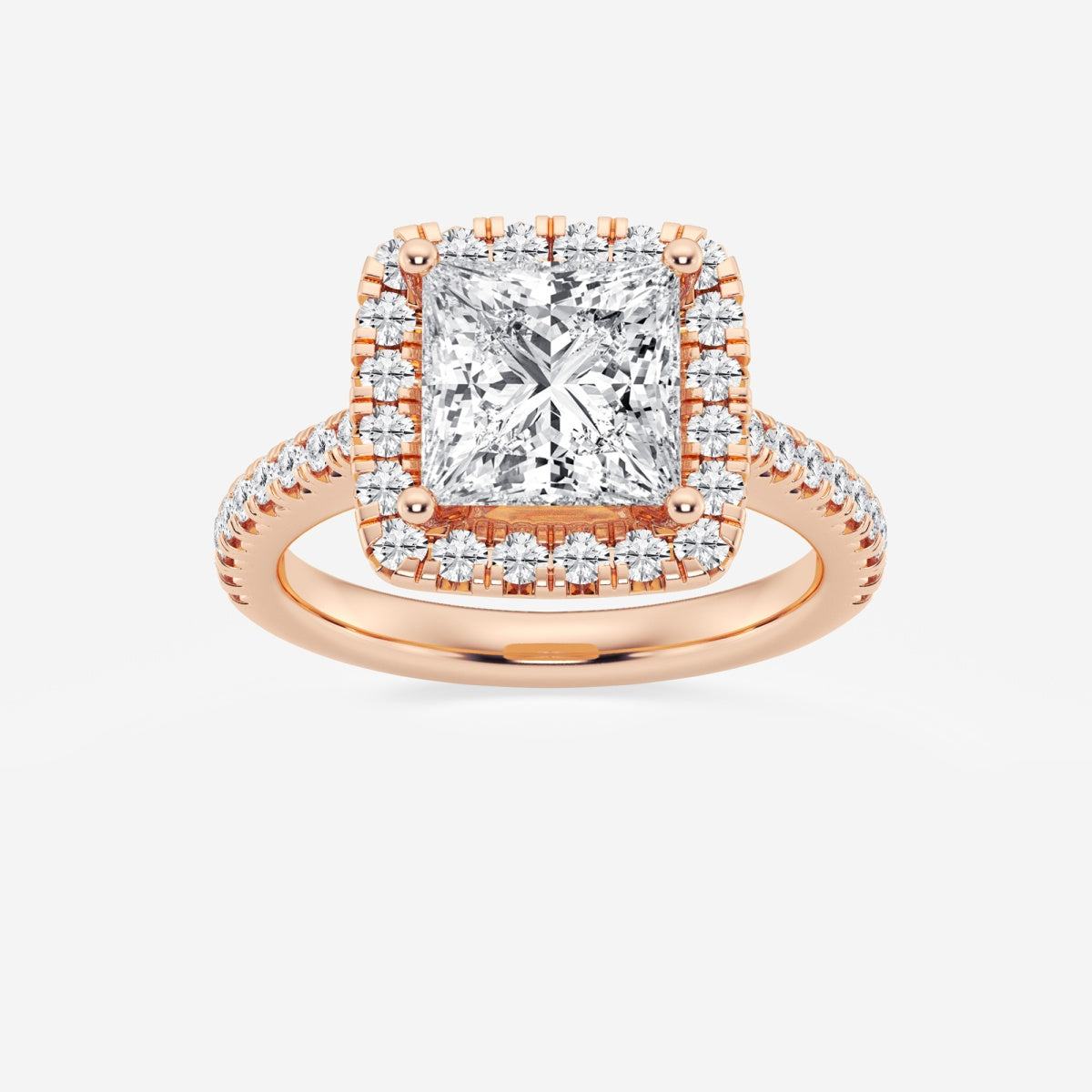 Savannah - French Pave Halo Engagement Ring